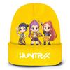 Kids Boys Girls Demon Hunters Rumi Zoey Mira Derpy Printed Knitted Hat Thread Velvet Cap Autumn Winter Warm Knitted Hat