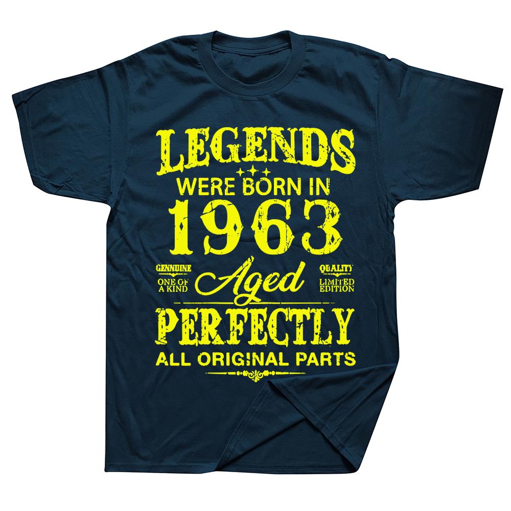 Novelty Vintage 1963 Funny 62 Years Old T Shirts Graphic Streetwear Short Sleeve Birthday Gifts Summer T-shirt Mens Clothing