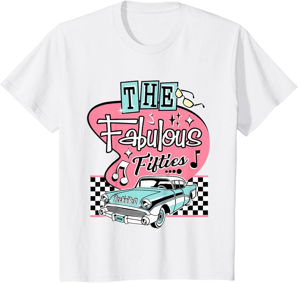 50s Rockabilly Vintage 1950s Clothing For Women Men Sock Hop TShirt