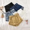 2024 Women's High-Waisted Plus Size A-Line Denim Shorts - Wide-Leg, Rolled-Up, Slimming Summer Trend