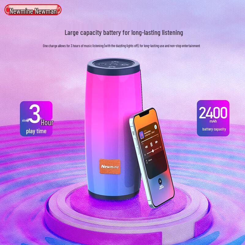 Портативная Bluetooth-колонка Newmine BT70, штекер CN (адаптер в комплекте)
