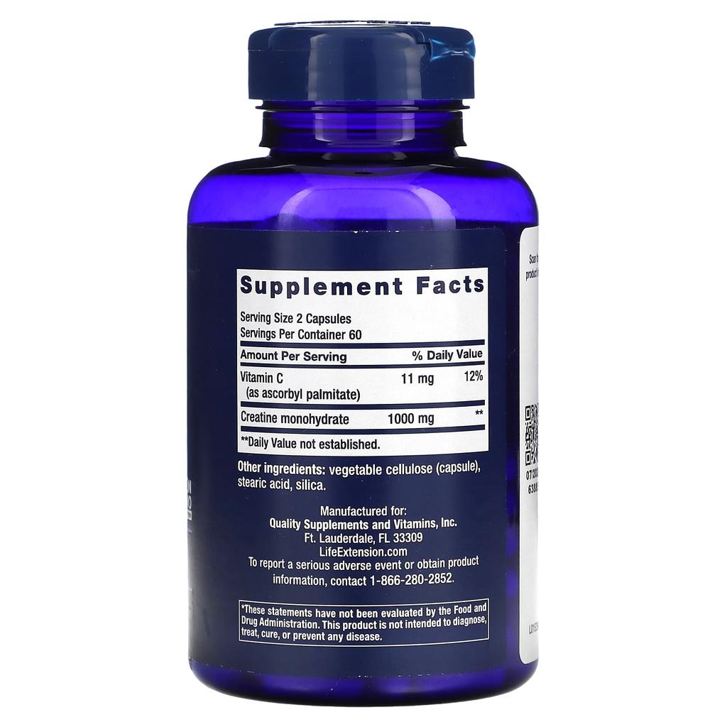 Life Extension Капсулы креатина, 120 капсул