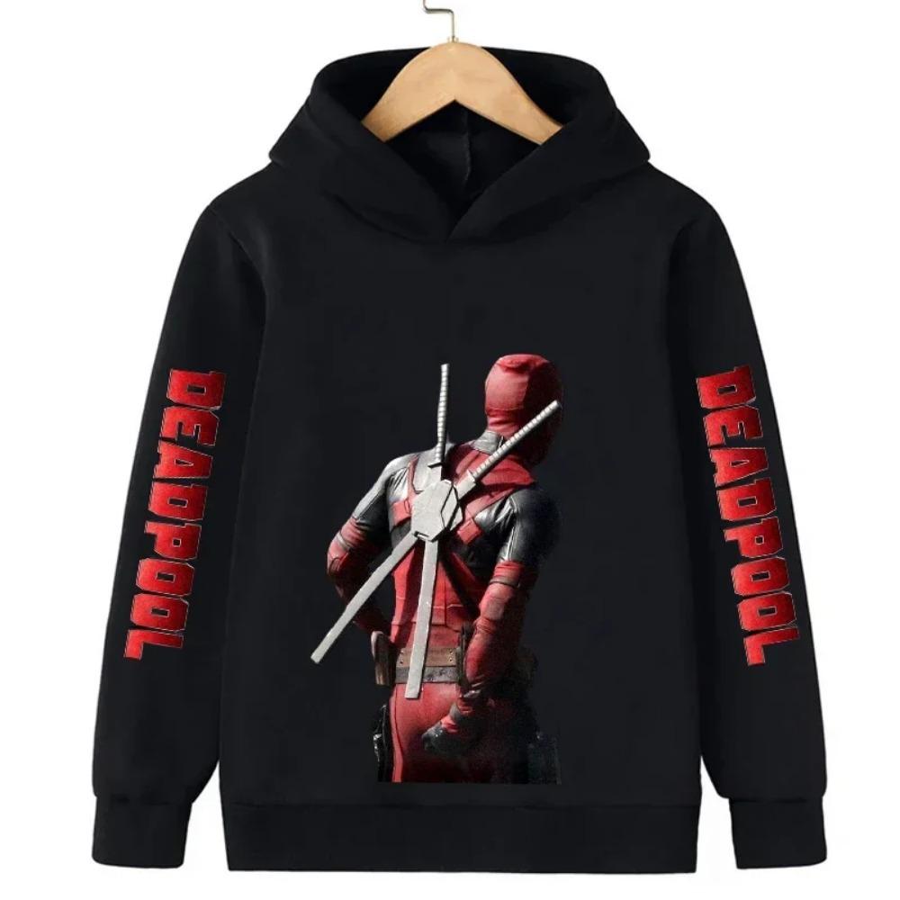 Deadpool Graphic Kids Hoodies Boys Fashion Pullover Autumn Clothing Cartoons Casual Clothes Girl Tops Sweatshirts