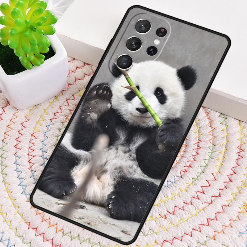 Панда Животное Милый Медведь Силиконовый Чехол для Телефона Для Samsung Galaxy note 10 pro S26 S25 S24 S23 S22 S21 Plus S25Ultra Capa Чехол