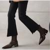 Fashion Women's Retro Ankle Boots Autumn Pointe Shoes Winter Luxury Designer Pointy Mid Heel Leather Booties 2025 Ladies Fashion 35-42