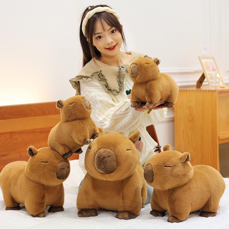 Cute Plush Capybara Doll & Pillow - Lying Version Birthday Gift