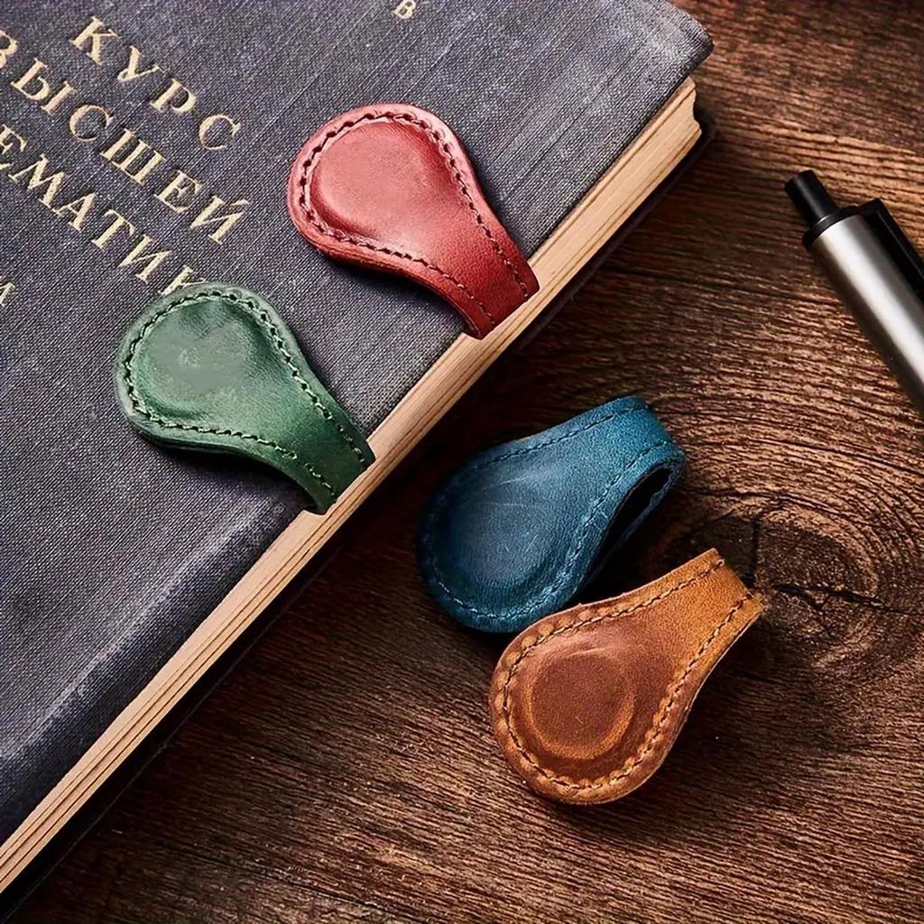 Винтажная персонализированная магнитная закладка из ПУ-кожи с двусторонним магнитным зажимом для ежедневников и книг