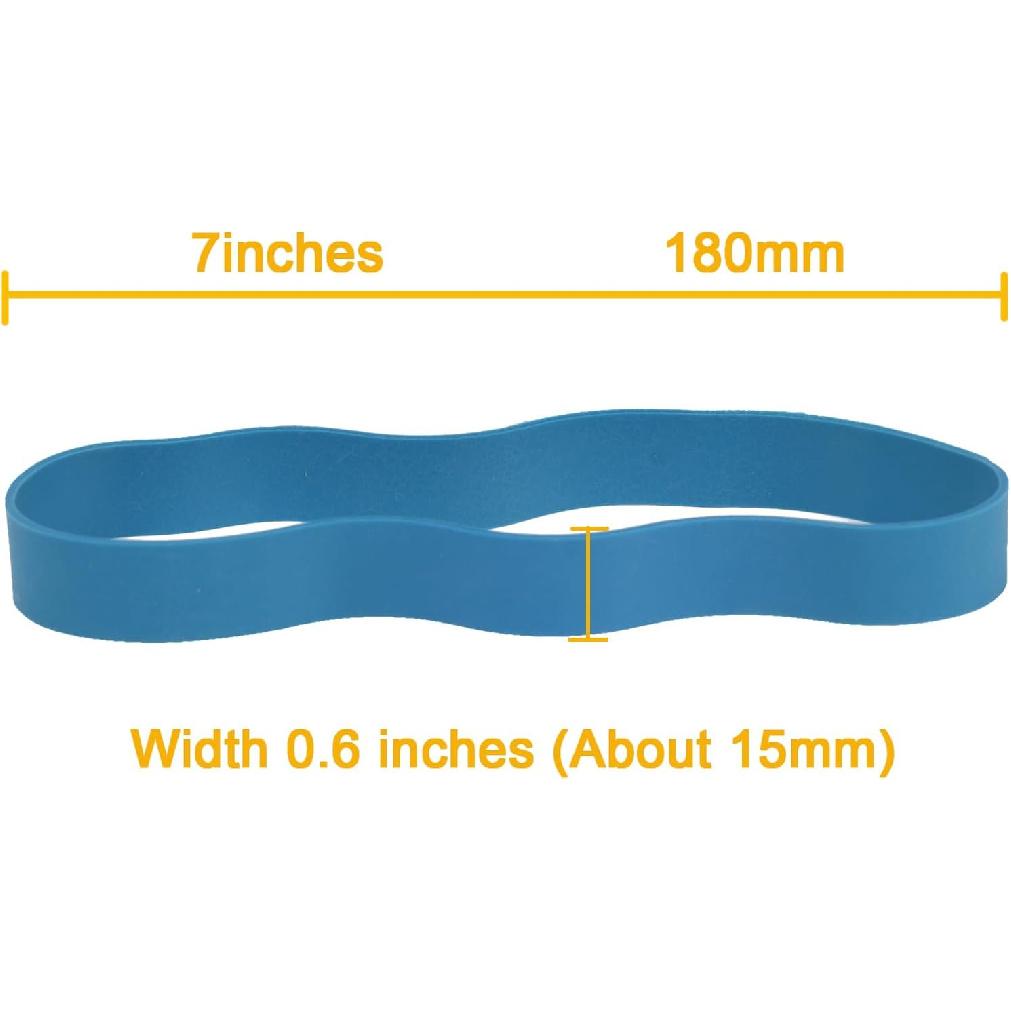 Rubber Bands Size#107 Heavy Duty Big Wide rubber band 30PCS Elastic Bands for Office Supply Trash Can File Folders Litter Box Rubber Bands (Blue)