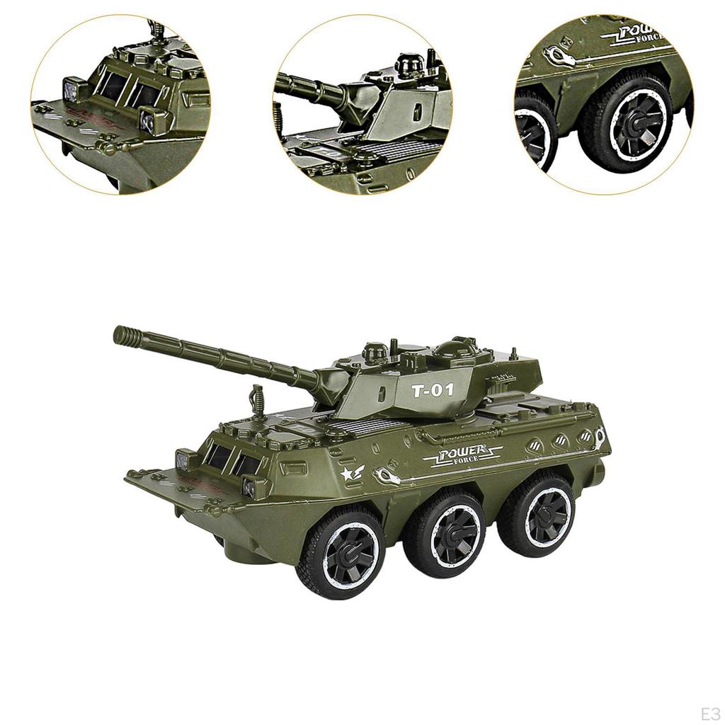 Friction Powered Pull Back Car Push and Go Truck Pretend Play Kids Armored Vehicle for 2 3 4 5 6