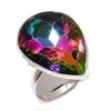 Natural Mystic Rainbow Topaz 925 Sterling Silver Jewelry Ring Size 8.5 C8k68