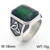 Source Retro Viking Jewelry, Palace Style Luxury Gemstone Engraved Stainless Steel Men'S Ring