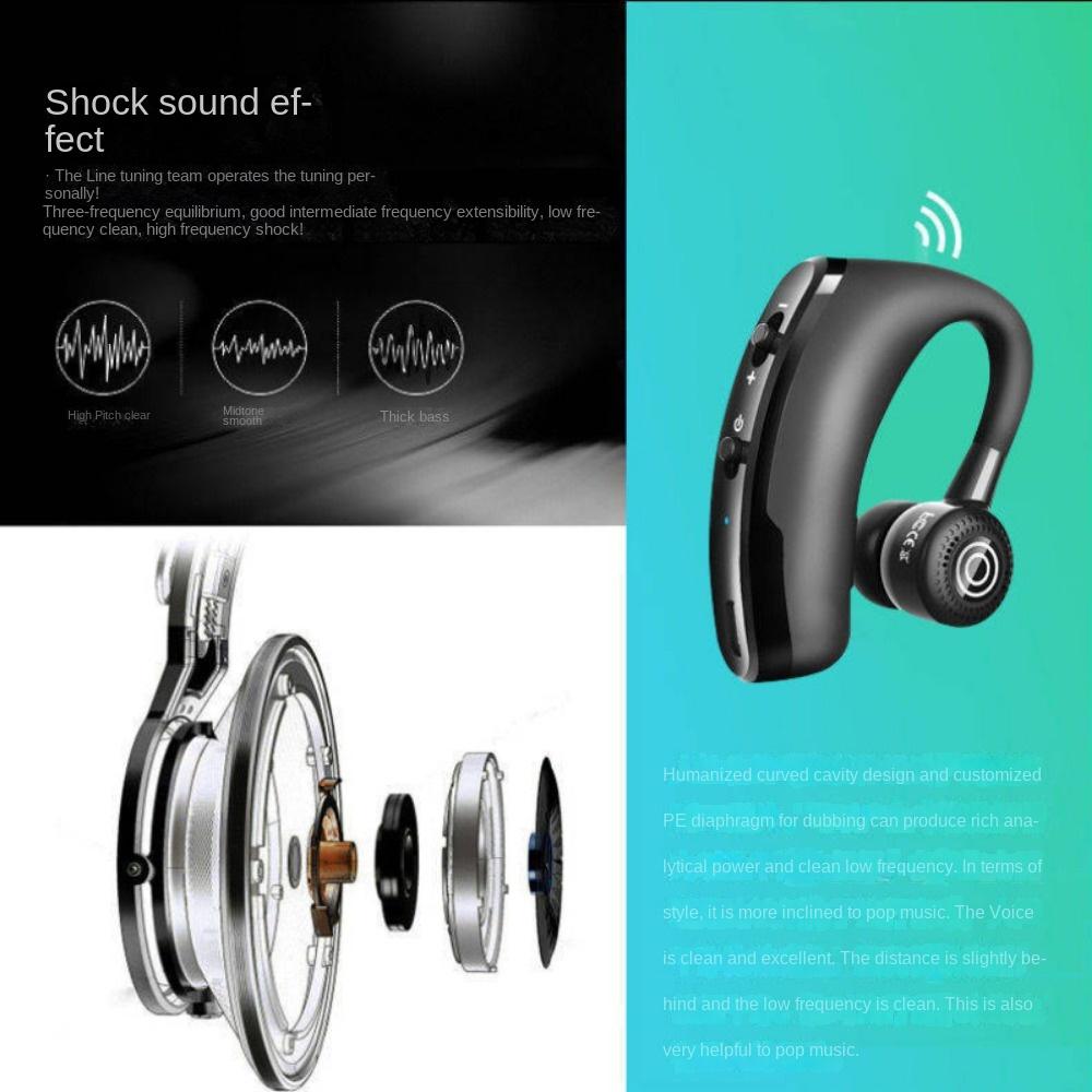 V9 Bluetooth-гарнитура для бизнеса, подвесная стереогарнитура TWS, подвесная беспроводная беспроводная связь с одним ухом
