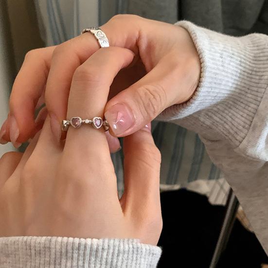 Кольцо на кулак с геометрическим рисунком, модный предмет, открытое кольцо с сердцем и любовью, женские аксессуары