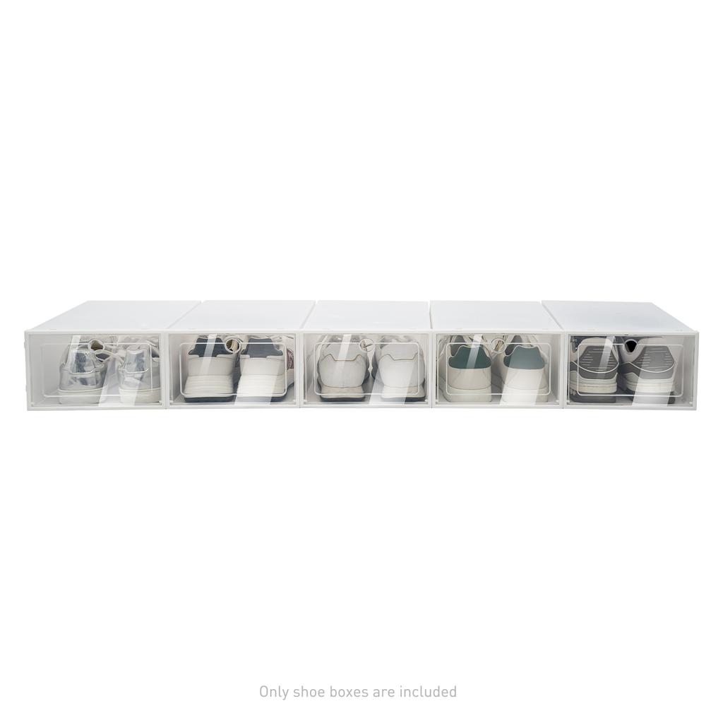 20/24 шт. Складной пластиковый прозрачный ящик для обуви Прозрачный штабелируемый органайзер для хранения Прямоугольный для гостиных, спален, кабинета