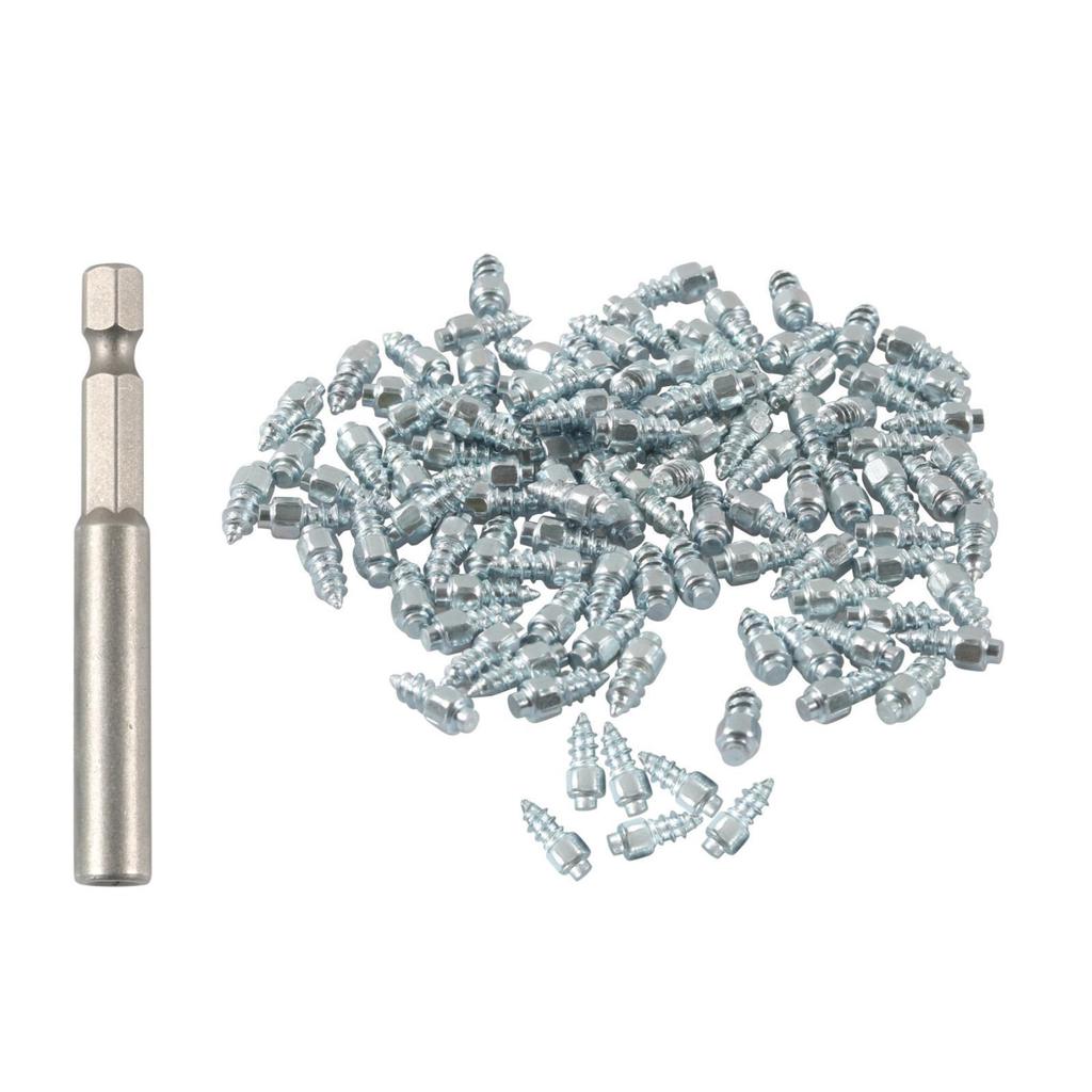 100 Count Tire Studs for Snow And Ice, Carbide Screws Vehicles