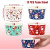 Christmas Santa Claus Paper Bowl Navidad Natal Noel Snowman Disposable Bowl Merry Christmas Decor For Home 2025 New Year 2026