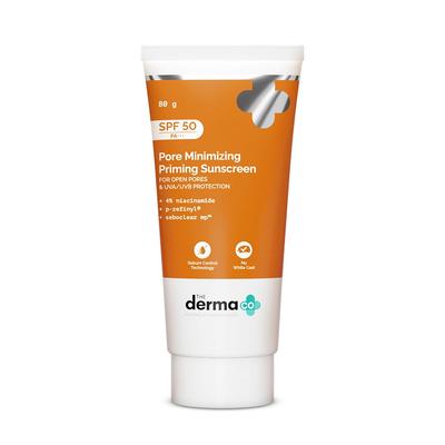 Солнцезащитный праймер The Derma Co для минимизации пор SPF 50 PA+++ Для всех типов кожи С контролем жирности и без белого налета 80 г