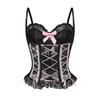 Женский сексуальный корсет с кружевным бантом и косточками, формирующий талию бюстье, нижнее белье