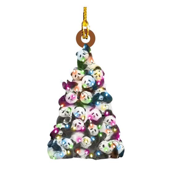 Рождественская елка подвесное украшение в форме дерева акриловое украшение 2D плоские животные сложенные подвески