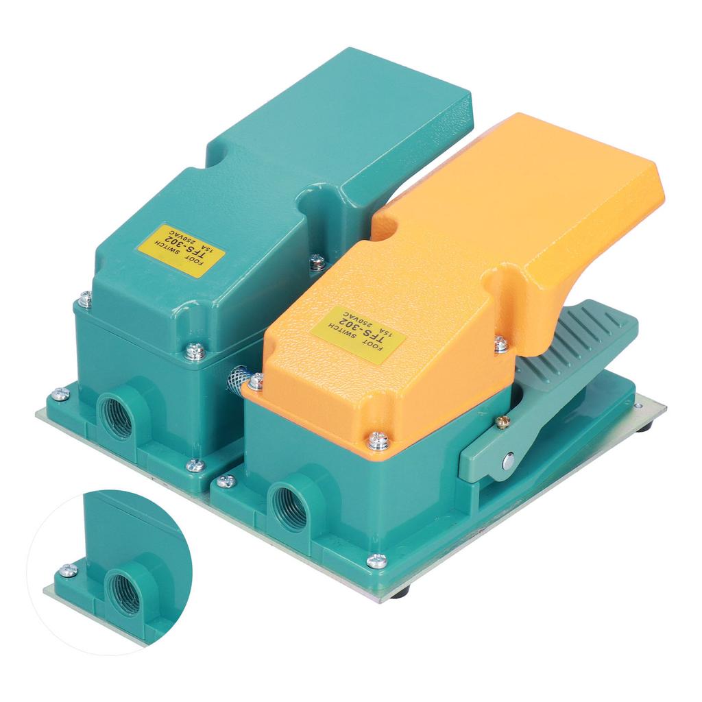 BERM Двойная педаль ножного переключателя противоскользящие чувствительные педали управления с чехлом 250 В переменного тока