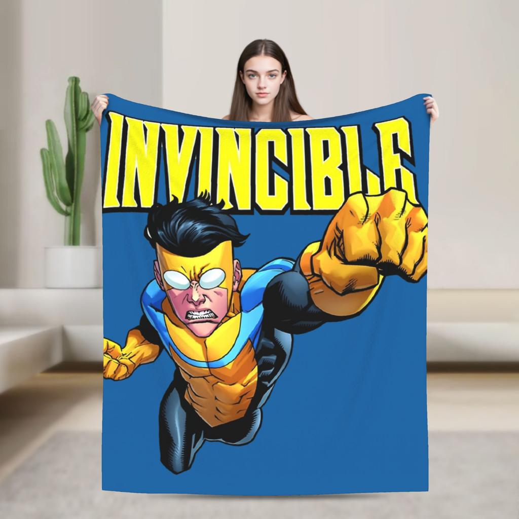 Invincible Hero Manga Blanket Coral Fleece Plush Textile Decor Multi-function Ultra-Soft Throw Blanket for Sofa Car Bedspreads
