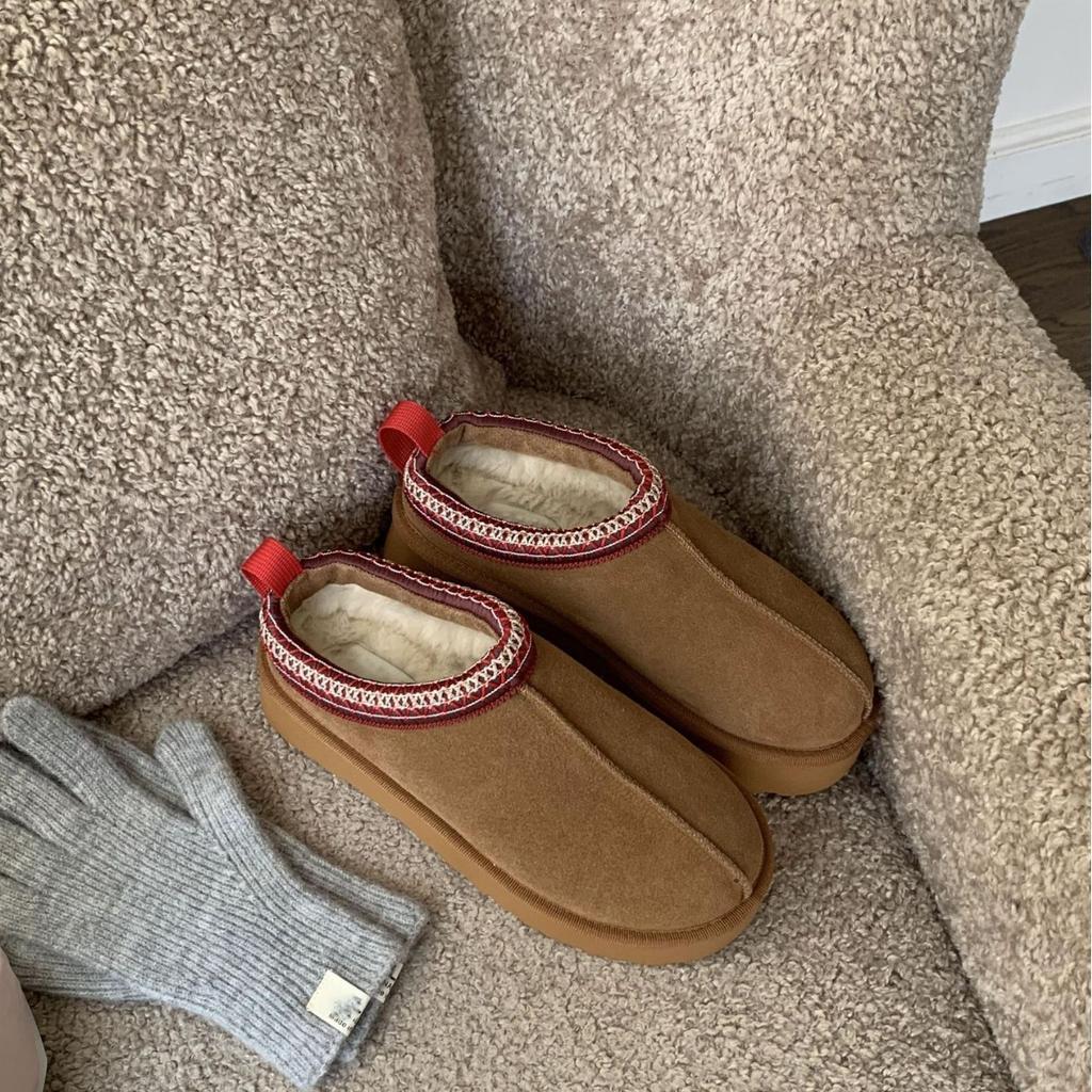 Виноградная мама навалила утолщенные хлопковые туфли модные на толстой подошве пушистые туфли навалила теплые корейская версия зимние ботинки хлопковые тапочки зима