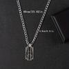 Men's Cuban chain necklace with blade pendant - made of stainless steel, avant-garde hip-hop style, bold layering design.