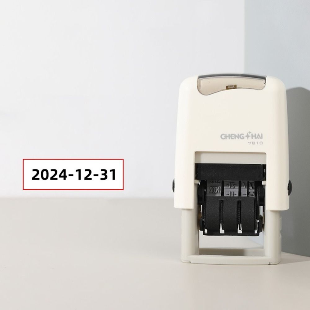 Handle Account Self-Inking Stamps English Version Date Wheel Stamp Date Stamps DIY Painting