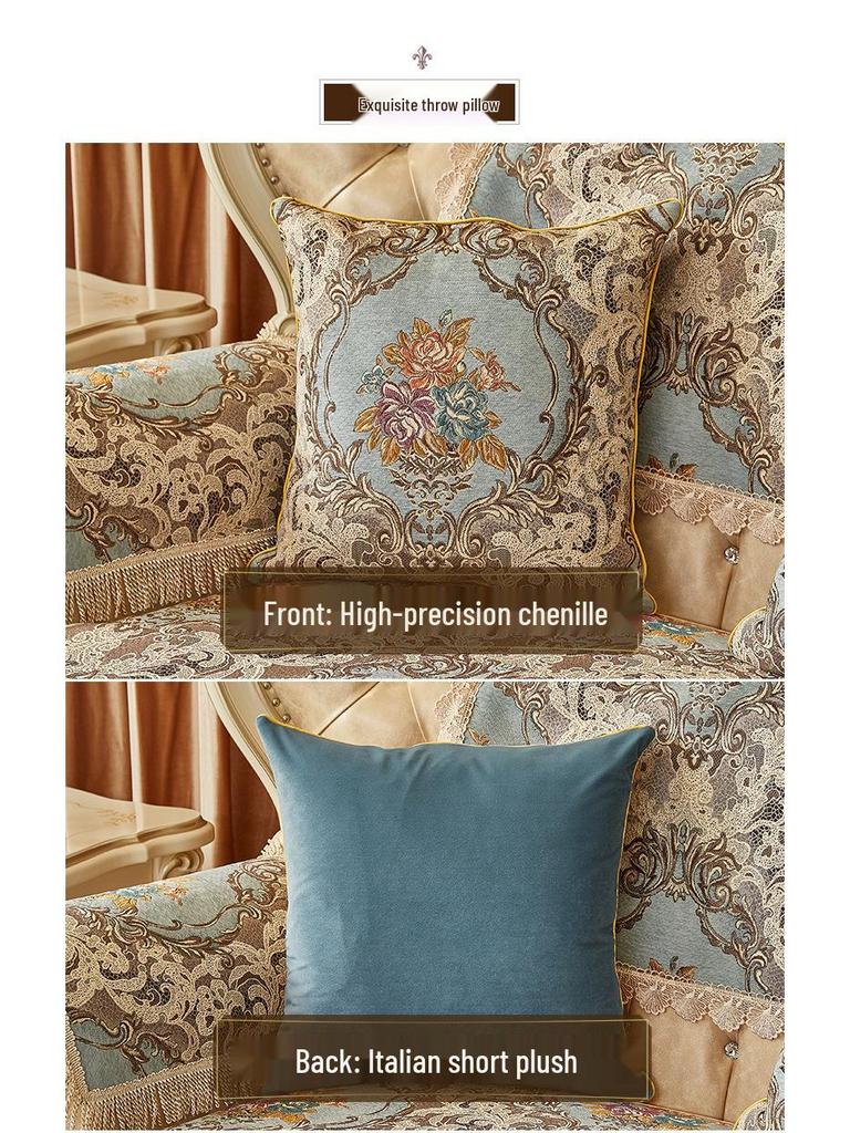 Роскошная европейская нескользящая подушка и чехол для дивана из натуральной кожи