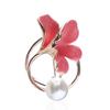 Oil Drop Brooch Female, Delicate Corsage Ornament, Pearl Inlaid Brooch Pin Silk Scarf