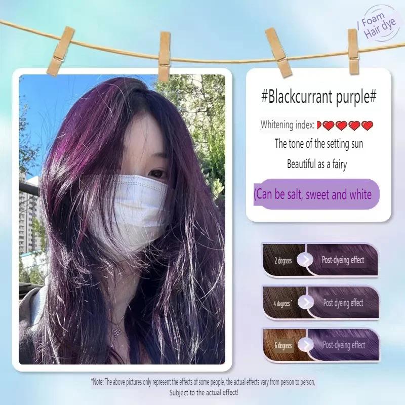 Растительная краска для волос Шампунь Перманентная пузырьковая краска Растительная краска для волос Крем-краска для блеска Мягкое восстановление волос Формула без аммиака