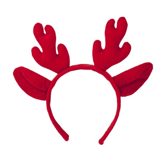 Рождественская повязка на голову из рогов оленя, эластичная, нескользящая, плюшевая, подходит для всех возрастов, рождественские аксессуары для волос, украшения для праздничных вечеринок