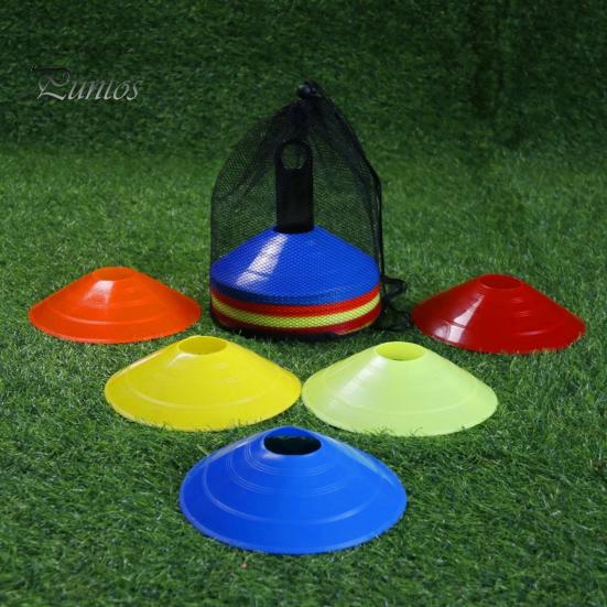 50 шт. футбольные конусы для ловкости, футбольные тренировочные инструменты с сумкой для переноски, яркие цвета, многоразовые спортивные тренировочные конусы, тренировочное оборудование