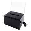 Plastic Container With Lock And Sign Holder Suggestion Box Acrylic Solid Ballot Box Durable Tip Jar Voting