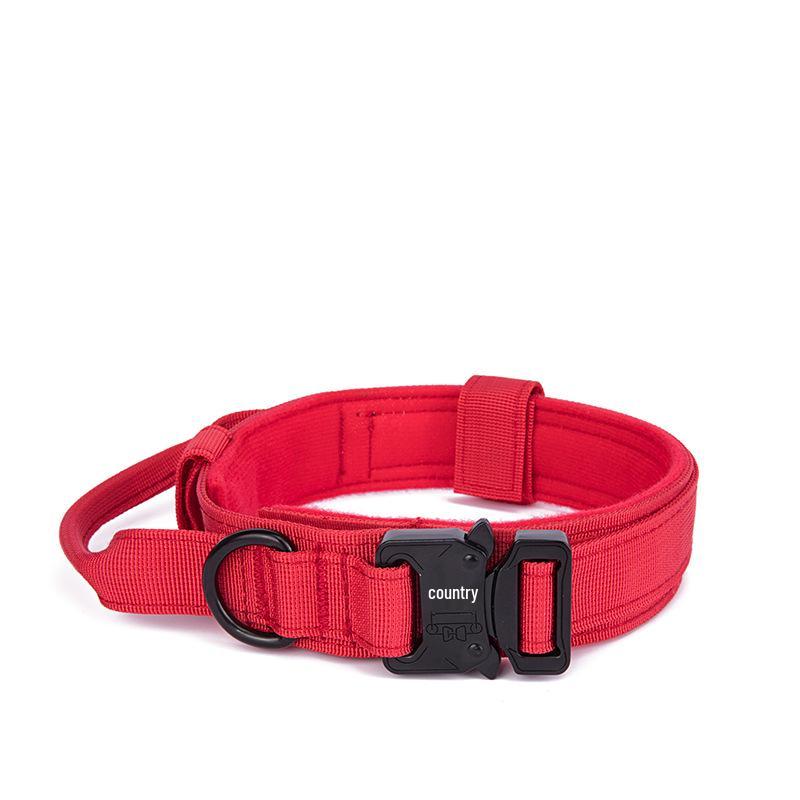 Adjustable Tactical K9 Dog Collar with Quick Release for Medium & Large Breeds
