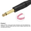 uxcell Guitar Instrument Cable 3M TRS Angle Electric Bass Cable Cord for Guitar Bass Pink 2pcs 6mm-6mm Straight-Straight