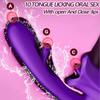 Вибратор для точки G, эротический вибратор с язычком и розой, клиторальный стимулятор с 10 облизываниями, 10 режимов вибрации, постукивание, клиторальный стимулятор, анальные секс-игрушки