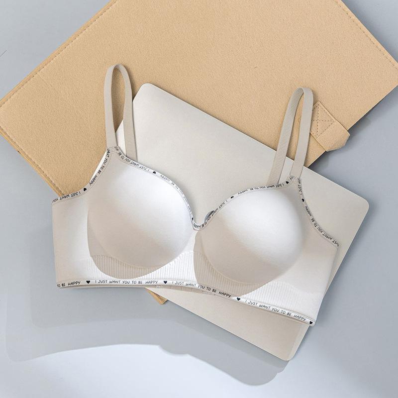 The original gathered small breasts with large letters, underwear for women, anti-sagging, seamless chest reduction, beautiful back, no steel ring bra