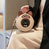 BEIBAOBAO Новая Милая Мультяшная Девочка-Кошка Сумка на Одно Плечо Легкая Роскошь Высокая Текстура ПУ Маленькая Круглая Сумка Женская Уличная Сумка Через Плечо Портативные Сумки для Телефона