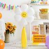 Gradient Rainbow Balloon with Crown for Girl's First Birthday Party Background Decoration