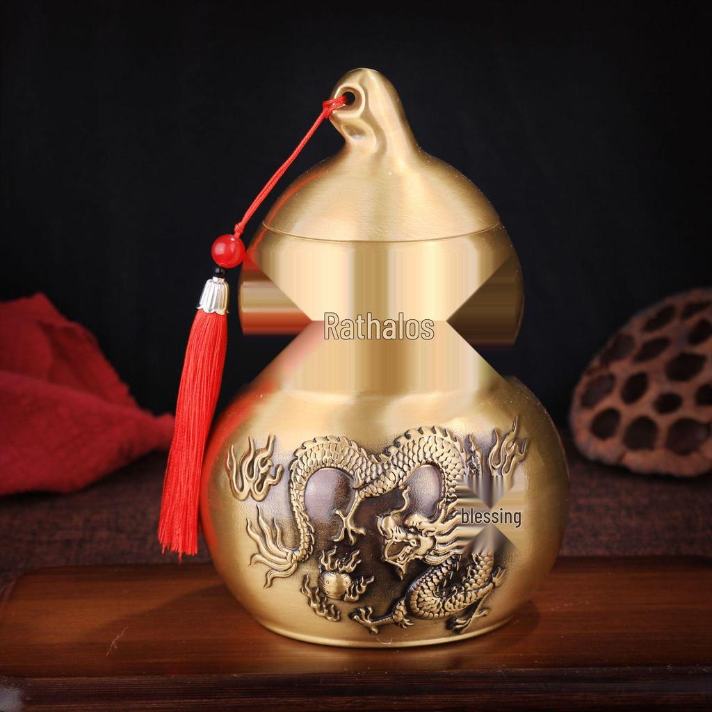 Рельефный огнестойкий тыквенный сосуд-бутылка в виде дракона, украшение для кухонного угла на северо-западе