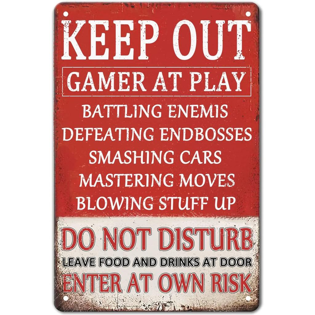 D Gaming Room Metal Tin Signs Welcome To The Game Room Poster Boy Bedroom Decor Iron Plate Youth Dormitory Wall Decoration P