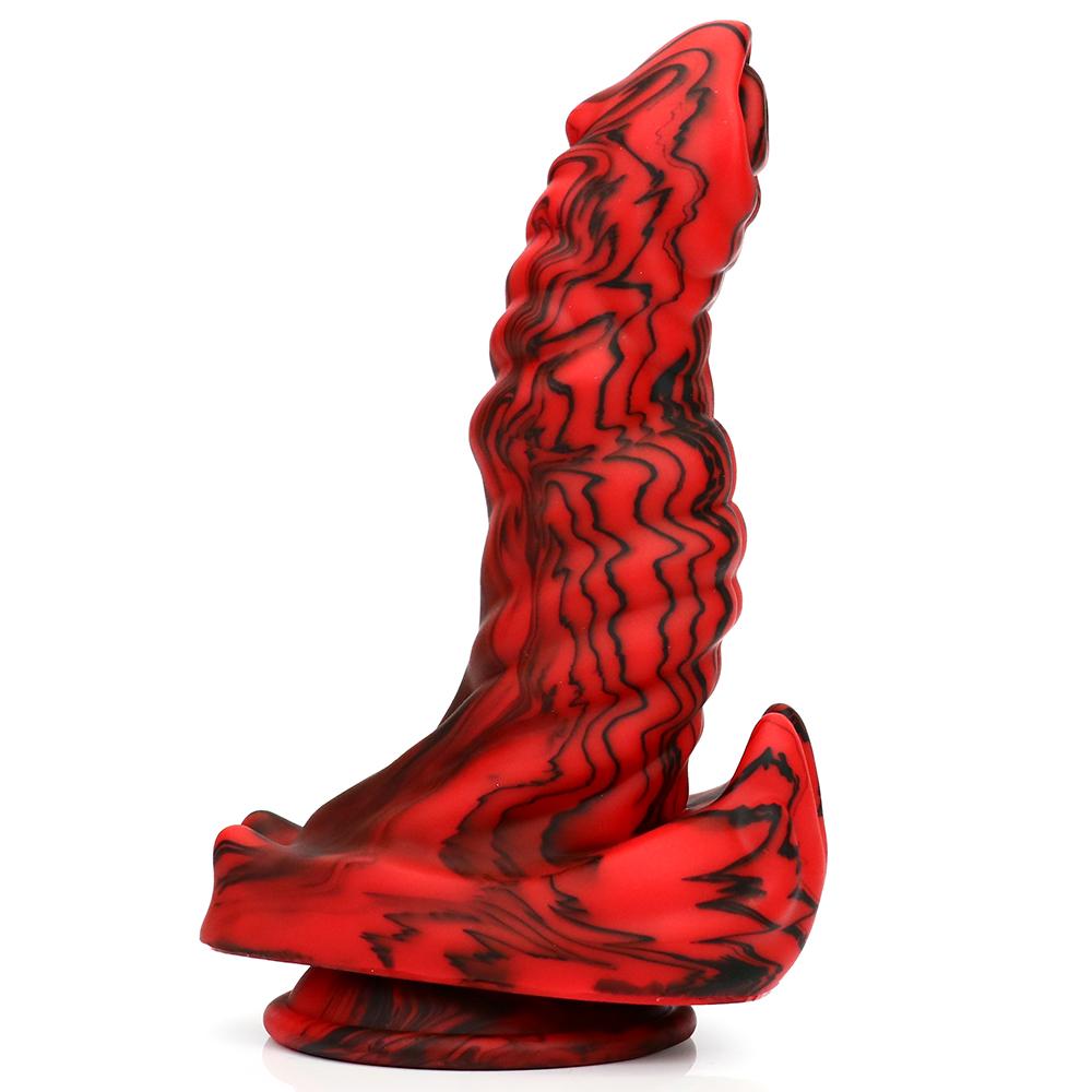 Силиконовый жидкий силиконовый пенис в форме смешанного цвета, имитация пениса в виде животного, секс-игрушки для взрослых, анальная пробка для мастурбации на заднем дворе