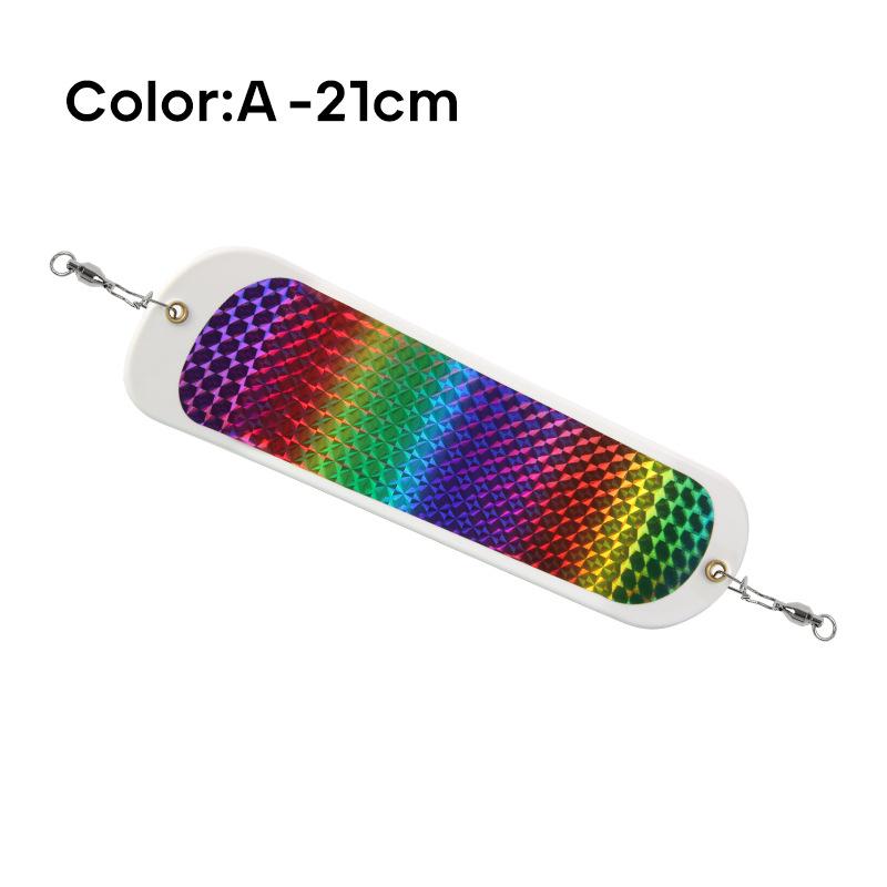 Cross-border Trolling Dodge Flasher 8in ABS Printed Artificial Hard Bait Salmon Reflector Fishing Lure for River Lake Sea