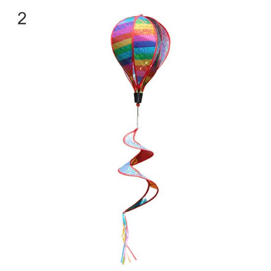 Fashion Tops Sequin Wind Spinner Funny Rotating Spiral Balloon Windmill Ornament for Decoration