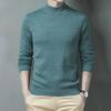Soft and Fashionable Sweatwear Mens Anti-pilling High Quality Knitted Turtleneck Sweater Slim Fit Long Sleeve Pullover Solid Color Trend Men Clothing