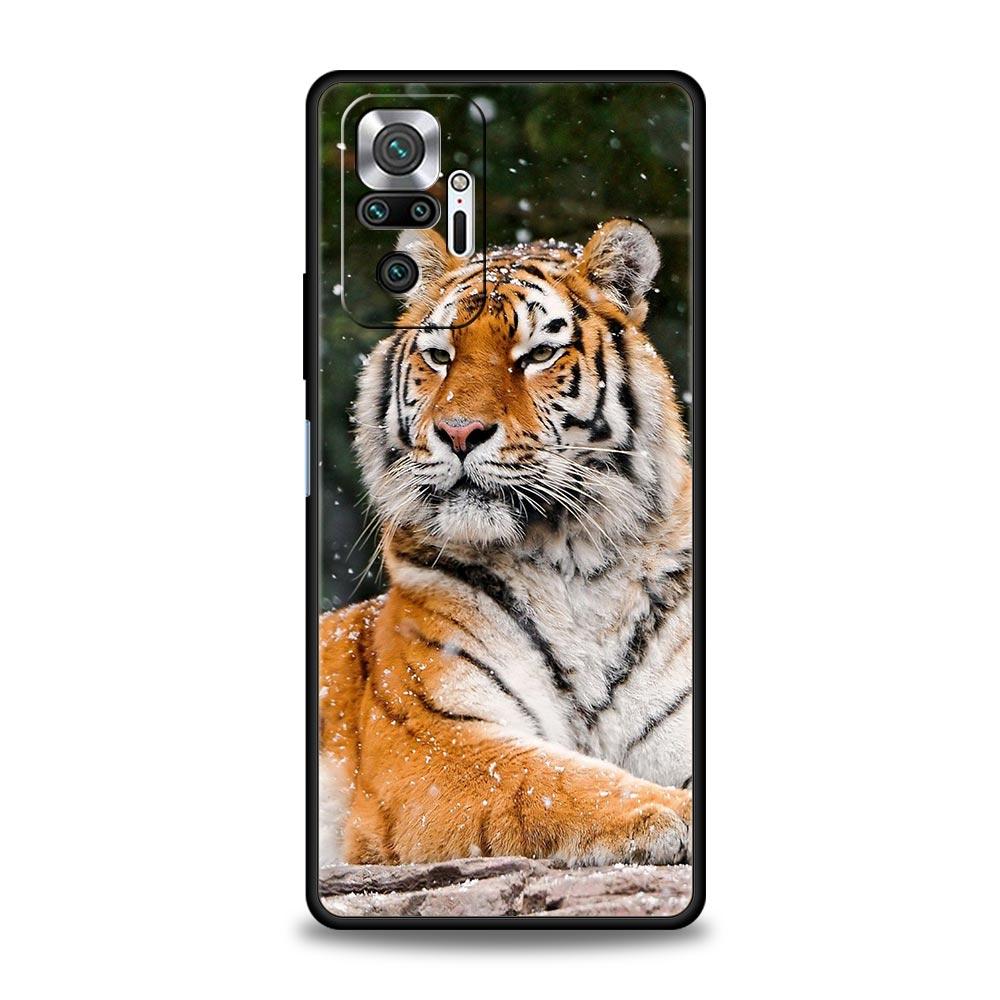 Tiger Leopard Fashion Phone Case For Xiaomi Redmi Note 14 13 5G 10 11 12 Pro Plus 4G 14C 13C 12C 10C Black Cover