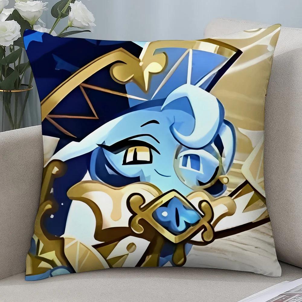 Наволочка Cookie Run Kingdom 45x45см - 3D-принт, игровой мерч, мягкая наволочка из полиэфирного волокна для диванной подушки, фестивальный подарок для геймеров