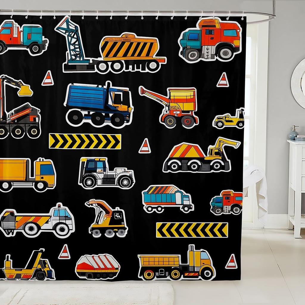 Lighthouse Shower Curtain Lobster Shower Curtain Sets for Teens Young Palm Trees Nautical Sailboat Bathroom Curtains Cartoon