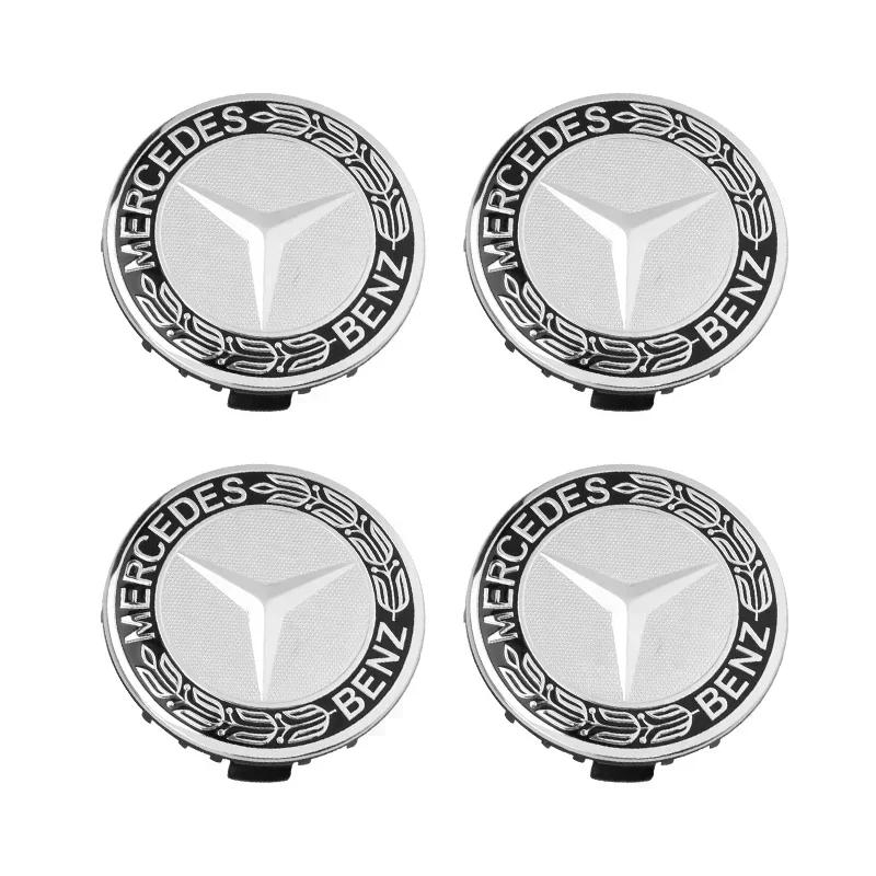 XFSEA1 New C200 E200 For Mercedes Benz 4pcs 75mm modified car wheel hub center cover suitable for Mercedes Benz A B C E S Gla Glb Glc